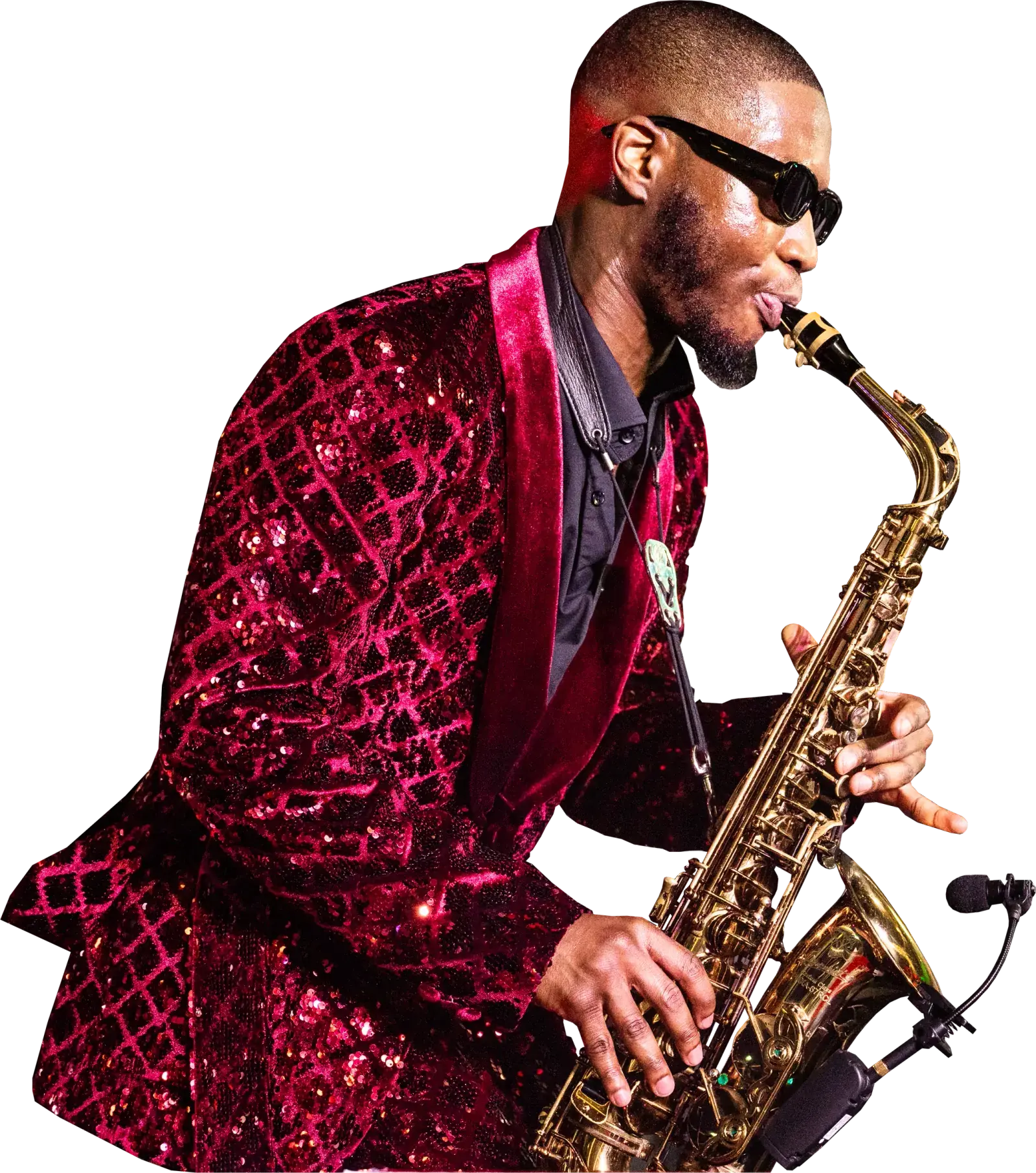 KoyeSax performing with his saxophone